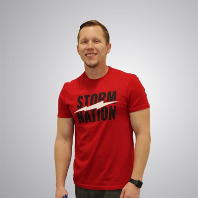 STORM NATION MENS TEE RED